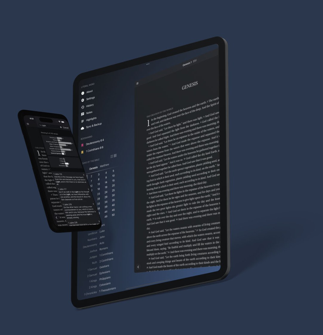 Literal Word in dark mode on iPad and iPhone